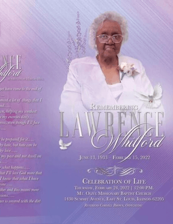 Lawrence Whitford Obituary